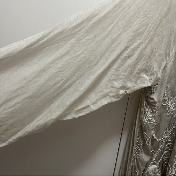 Scandal of Italy Grey wash Silk Rayon blend Billowy Blouse 1X - Picture 6 of 7